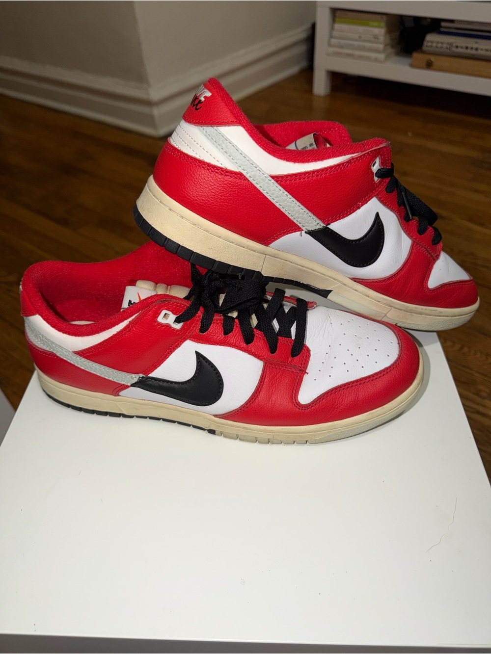 Nike Low-Top Sneakers in Red, White and Black